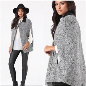 Bebe Tweed Moto Cape
